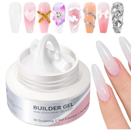 GkgWuxf Modelliergel Für Nägel | 60 ml Fester Modelliergel Für Nägel,Nicht Klebendes Maniküre Design Builder Für Frauen Modellierung Gravur Verlängerung Malerei Kunst | Nagelmalerei Handgestaltung von GkgWuxf