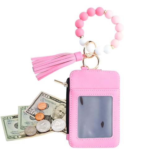 GkgWuxf Schlüsselanhänger Armband Geldbörse,Perlen Quaste Armband Schlüsselanhänger Geldbörse | Kartenetui für Damen,Fest Einkaufen Urlaub Datum Reise von GkgWuxf