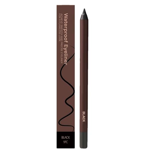 GkgWuxf Wasserfester Eyeliner - Schwarzer Wasserdichter Kajalstift - Langanhaltender Gel Makeup Stift für Natürliches Make-up im Alltag und Abend für Frauen und Mädchen von GkgWuxf