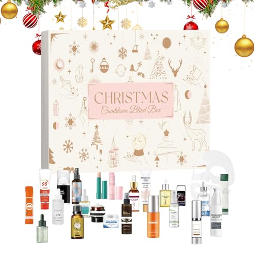 GkgWuxf Weihnachts Makeup Kalender - 24 Tage Festtage Kosmetik Set - Festliches Kosmetik Set Für Zuhause Frauen Mädchen Events Festtage von GkgWuxf