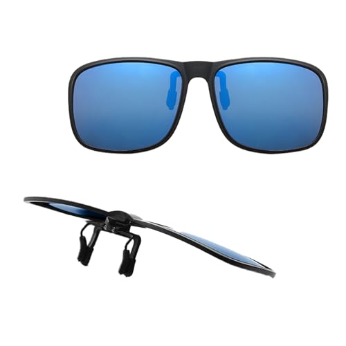 Gkhlg 1 Paar Sonnenbrillen zum Anklippen für Damen und Herren, leichte Überbrille, Sonnenbrille für verschreibungspflichtige Brillenträger, polarisierte Clip-On-Sonnenbrille für Outdoor-Aktivitäten von Gkhlg