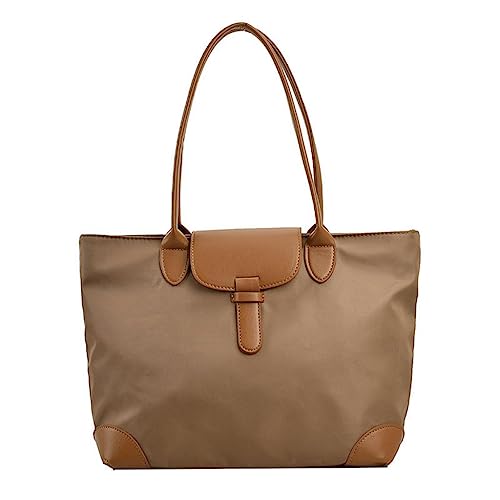 Gkidrpos Damen-Handtasche aus Oxford-Stoff, großer Tragegriff oben, modische Schulter-Tragetaschen, Khaki Gkidrpos Damen-Handtasche aus Oxford-Stoff, großer Tragegriff oben, modische Schulter-Tragetaschen, Khaki von Gkidrpos