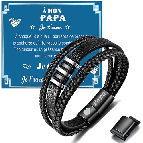 Vatertagsgeschenk Papa Armband Silikonarmband - Gravur “ Papa ” Silikon Armband Geschenke für Papa Vater DAD von Gkmamrg