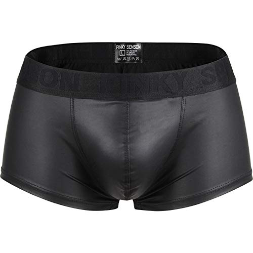 Boxershorts Herren Schwarz Höschen Männer mit Ausbuchtung Pouch Thongs Eisseide Weit Gürtel Athletisch G-String Athletisch Niedrige Taille Sexy Höschen Slips Shorts von Gkojhj