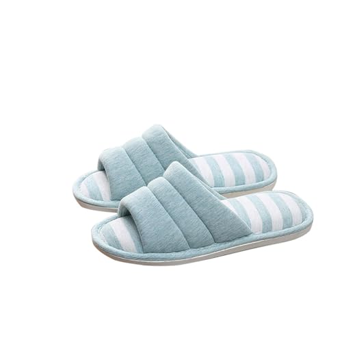 Gkojhj Flauschige Damen-Hausschuhe, Memory-Schaum, Fleece, zweifarbig, leicht, atmungsaktiv, warm, weich, gemütlich, Slipper, für den Innenbereich, Plüsch, Hausschuhe, bequem, Schlafzimmer, Loafer von Gkojhj