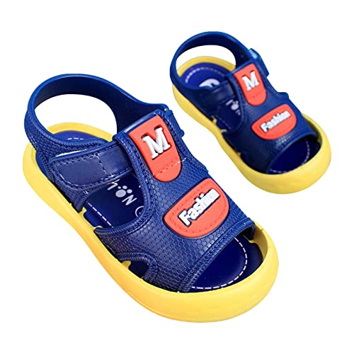 Schuhe Kleinkind Komfort Leicht Shoes Babysandalen Geschlossene Zehen Athletic & Outdoor Sandaletten Freizeitsandalen Minimalschuhe mit Klettverschluss, Gr. 20-25 von Gkojhj