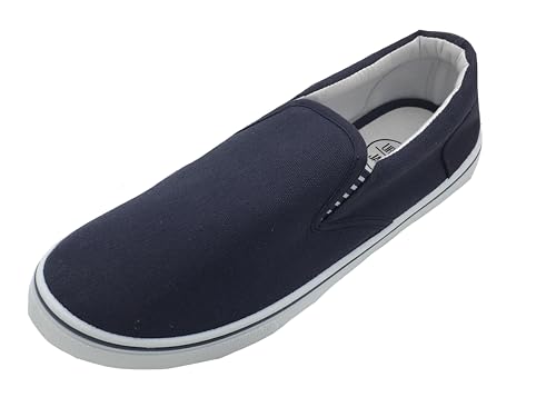 GladRags Herren-Sommerschuhe aus Segeltuch, Gr. 40-46, navy, 42 1/3 EU von GladRags