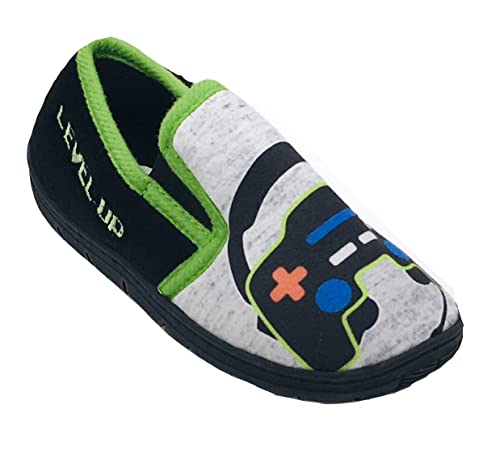 Jungen Gaming Game Full Slipper Grau Größe 38-38, grau, 30 EU von GladRags