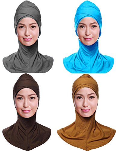 GladThink 4 X Frauen-moslemisches Hijab Caps Islamische Schals Set No.14 von GladThink