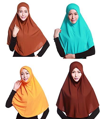 GladThink 4 X Full Cover Frauen Muslim Hijab Caps Islamische Schals Set No.11 von GladThink