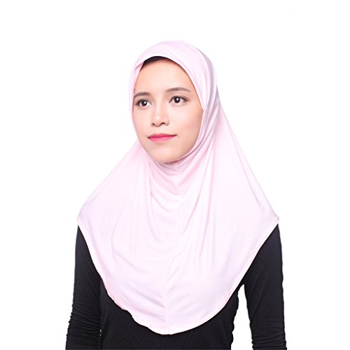 GladThink Frauen-Eis-Silk Muslim Hijab Kopftuch Light Rosa von GladThink