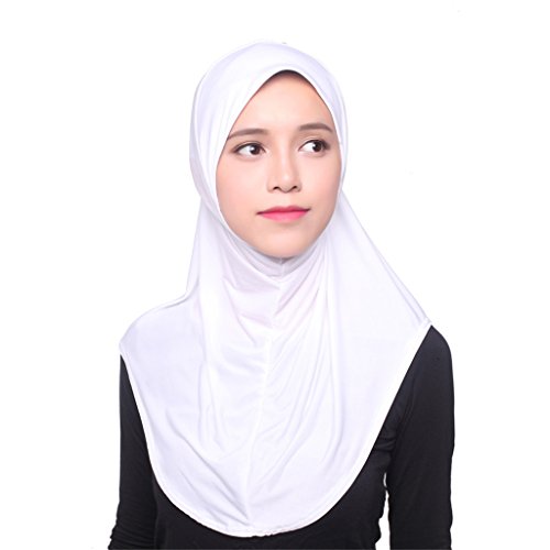 GladThink Frauen-Eis-Silk Muslim Hijab Kopftuch Weiß von GladThink