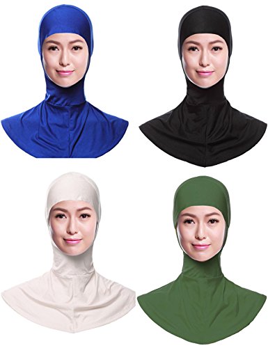 GladThink Muslimische Frauen Full Cover Hijab Caps Islamische Schal 4 Stück Set No.11 von GladThink