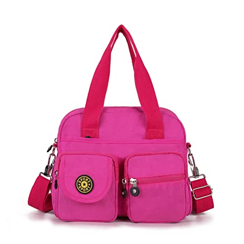 Gladdon Damen-Handtasche, mehrfarbiges Segeltuch, groß, lässig, Hobo und Umhängetasche für Einkaufen und Reisen, rose, Medium… Gladdon Damen-Handtasche, mehrfarbiges Segeltuch, groß, lässig, Hobo und Umhängetasche für Einkaufen und Reisen, rose, Medium… von Gladdon