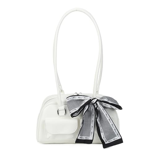 Gladdon Handtaschen Damen, Top-Handle Hobo-Taschen, Multi-Taschen Tote Handtasche, Mode Schals Bogen verziert Umhängetasche, glänzendes PU-Leder, Geschenk für Damen und Mädchen von Gladdon