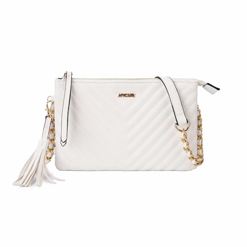 Gladdon Kleine Umhängetaschen für Damen Cross Schultertaschen Clutch Umhängetasche Frauen Cross-body-Taschen Sling Messenger Bag Cossbody Handytasche(Beige) von Gladdon