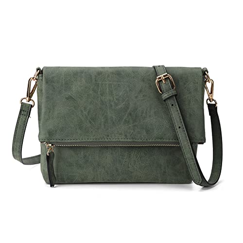 Gladdon Kleine Umhängetaschen für Frauen Cross Schultertaschen und Umhängetasche Damen Cross-body-Taschen Sling Messenger Bag Frauen Cossbody, Grün 1, small von Gladdon