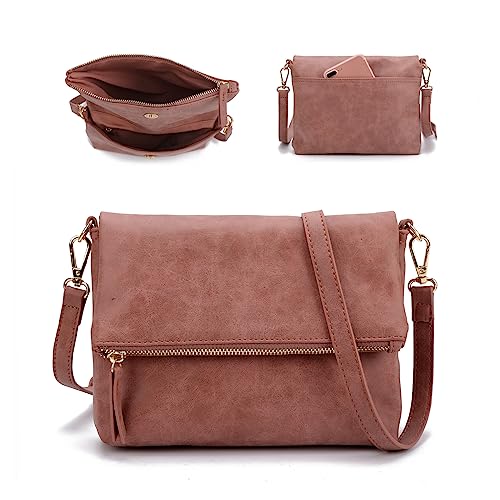 Gladdon Umhängetasche damen,Schultertasche mit Reißverschluss, Crossbody Tasche, Leder Handtasche Klein, Daypack… von Gladdon