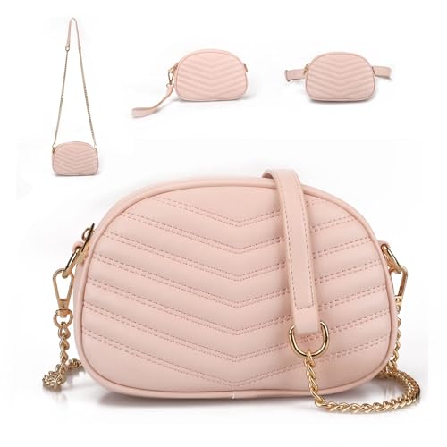 Hobo Geldbörsen für Damen, große Umhängetasche, Boho-Umhängetasche mit Quaste, Damen-Lederhandtaschen mit Crossbody-Gurt, Pink, Small, Schulterhandtasche von Gladdon