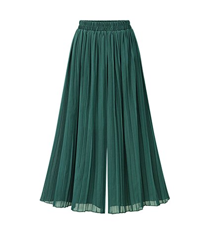 Gladiolus Casual Hosenrock Damen Lang elegant Unifarben Gefalteter Palazzo Hosen Weites Bein Elastische Grün 3XL Gladiolus Casual Hosenrock Damen Lang elegant Unifarben Gefalteter Palazzo Hosen Weites Bein Elastische Grün 3XL von Gladiolus