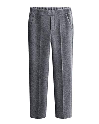 Damen Hose Winter Elastische Taille Wollhose Haremshose Grau XL von GladiolusA
