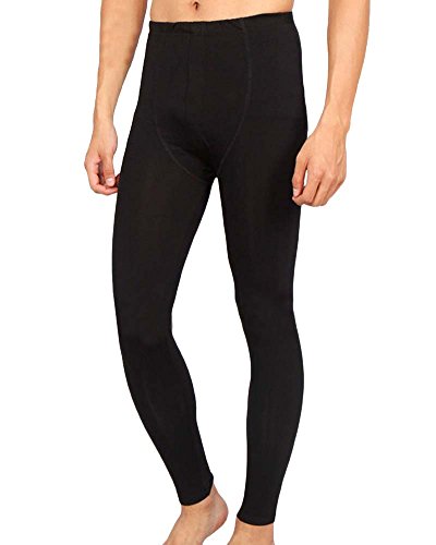 GladiolusA Herren Lange Unterhose Thermo Unterwäsche Warme Tights Leggings Unterteile Schwarz 4XL von GladiolusA