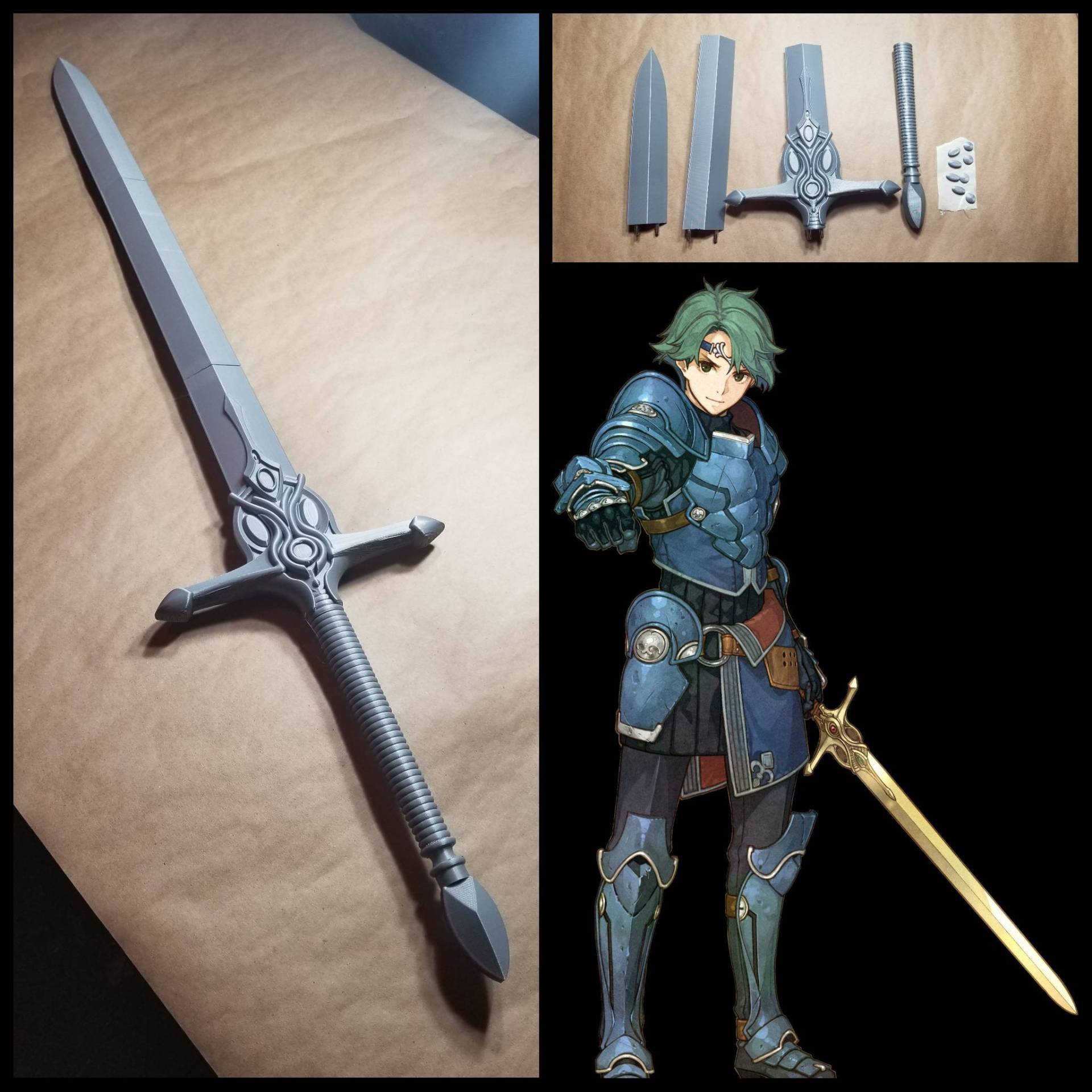 Alm Royal Schwert 3D Gedruckt Kit Von Feuer Emblem von GladlyInfiniteLLC