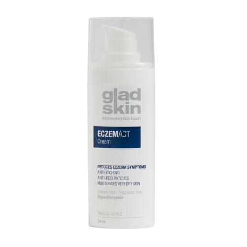 Gladskin ECZEMACT Cream Eczemact Cream 50 ml | hilft bei Neurodermitis gegen Juckreiz und Rötungen | Hypoallergen und dermatologisch getestet für Erwachsene und Kinder Gladskin ECZEMACT Cream Eczemact Cream 50 ml | hilft bei Neurodermitis gegen Juckreiz und Rötungen | Hypoallergen und dermatologisch getestet für Erwachsene und Kinder von Gladskin