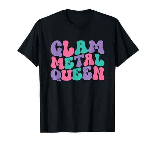 Glam Metal Queen Damen Retro Vintage gewellt groovy T-Shirt Glam Metal Queen Damen Retro Vintage gewellt groovy T-Shirt von Glam Metal Queen Clothing Co