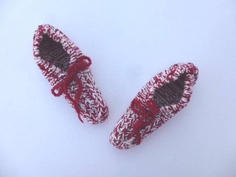 Vintage 70Er 80Er Jahre Handgestrickte Acryl Hausschuhe Boho Ombre Fußwärmer Booties | Beschreibung Lesen von GlamGarbVintage