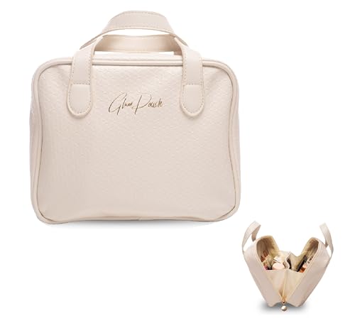 GlamPouch Reise-Make-up-Tasche mit Pinsel-Set – wasserdicht, großes Fassungsvermögen, 80° breite Öffnung, Kosmetiktasche & Make-up-Organizer für Toilettenartikel, Reisen und Veranstaltungen täglich, GlamPouch Reise-Make-up-Tasche mit Pinsel-Set – wasserdicht, großes Fassungsvermögen, 80° breite Öffnung, Kosmetiktasche & Make-up-Organizer für Toilettenartikel, Reisen und Veranstaltungen täglich, von GlamPouch