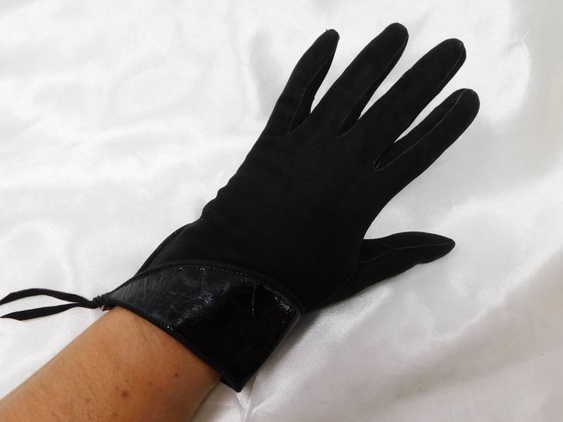 Vintage Handschuhe, Jugendstil Leder von Glamantiquiter