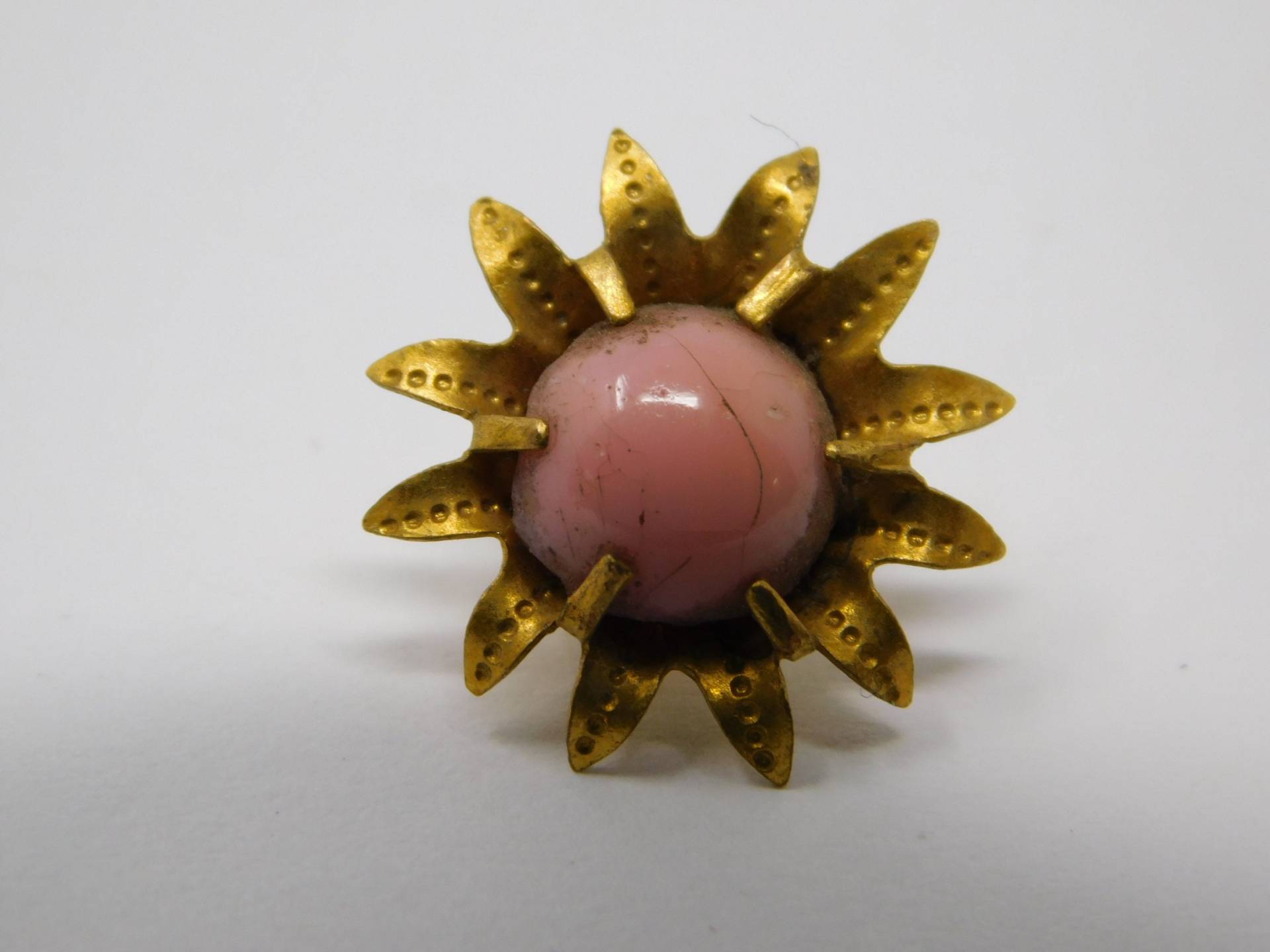 Vintage-Knopf, Blumenknopf von Glamantiquiter