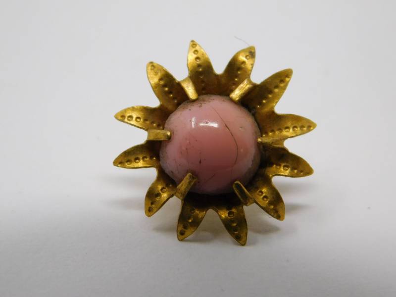 Vintage-Knopf, Blumenknopf von Glamantiquiter