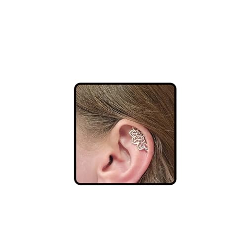 Boho-Knorpel-Helix-Ohrring für Damen, Halloween, Gothic, Punk, geometrisches Mandala, Lotusblüte, versteckte Helix-Piercing-Ohrringe, einzigartiges personalisiertes Geschenk, Schmuck, Large, Kupfer Boho-Knorpel-Helix-Ohrring für Damen, Halloween, Gothic, Punk, geometrisches Mandala, Lotusblüte, versteckte Helix-Piercing-Ohrringe, einzigartiges personalisiertes Geschenk, Schmuck, Large, Kupfer von GlameVibe