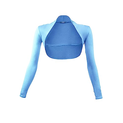 Glamexx24 Damen Bolero Elegante Bolero Jacke Langarmbolero Schulterjacke kurz Shrug Cardigan leichte Strickjacke zum Kleid für Festlichkeiten von Glamexx24