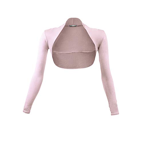 Glamexx24 Damen Bolero Schulterjäckchen Lange Aermel Bolero, Rosa, M von Glamexx24