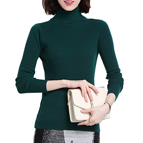 Glamexx24 Damen Einfarbig Langarm Rollkragenpullover Casual Strickpullover Sweatshirt Warme Feinstrick Pullover von Glamexx24