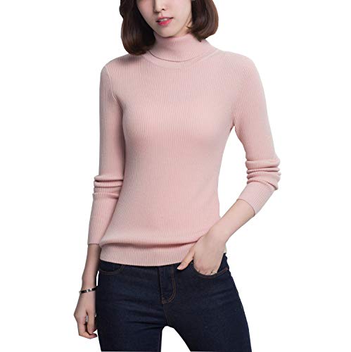 Glamexx24 Damen Einfarbig Langarm Rollkragenpullover Casual Strickpullover Sweatshirt Warme Feinstrick Pullover von Glamexx24