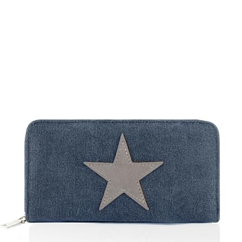 Glamexx24 Damen Geldbeutel mit Star, Klein und im Kurzformat Portemonnaie Ultraleichtes, schlankes Portemonnaie Kleine Brieftasche Geldbörse Für Frauen Die Farbe ist sehr schön mit Mehreren Fächern von Glamexx24