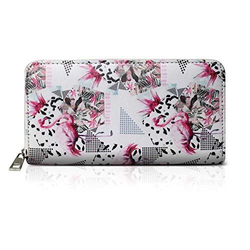 Glamexx24 Damen Geldbörse Portemonnaie Vintage Design mit Blumen Muster oder Unifarbe Brieftasche Geldbeutel von Glamexx24