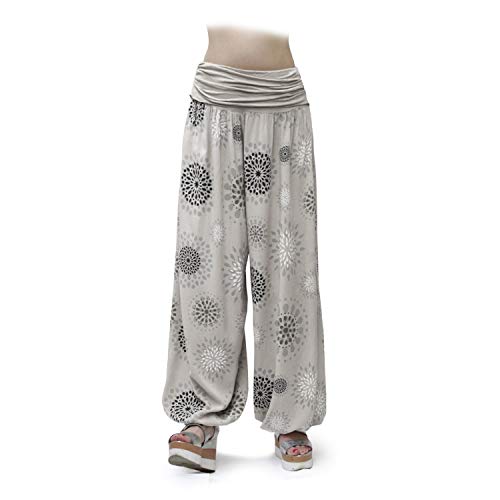 Glamexx24 Damen Haremshose leichte Pumphose Aladin-Hose Sarouelhose Yogapant Pluderhose Freizeithose Sommerhose von Glamexx24