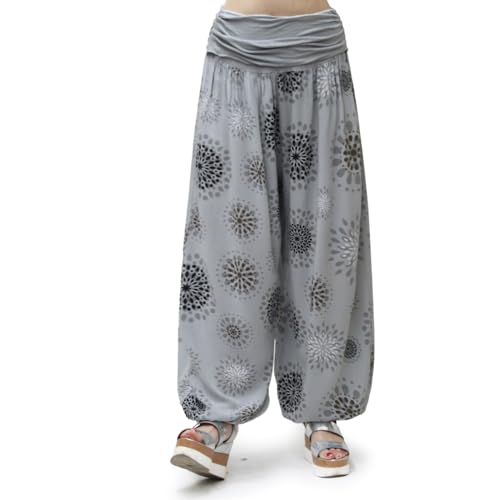 Glamexx24 Damen Haremshose leichte Pumphose Aladin-Hose Sarouelhose Yogapant Pluderhose Freizeithose Sommerhose von Glamexx24