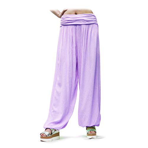Glamexx24 Damen Haremshose leichte Pumphose Aladin-Hose Sarouelhose Yogapant Pluderhose Freizeithose Sommerhose von Glamexx24
