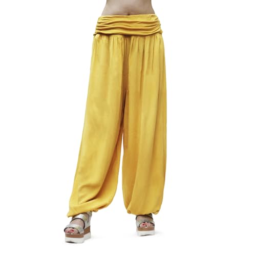 Glamexx24 Damen Haremshose Casual Sommer Hose Leicht Freizeithose Frauen Pumphose mit Taschen für Yoga Pilates Jogging von Glamexx24