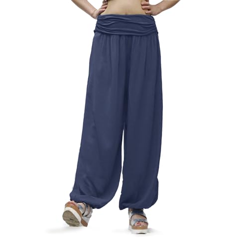Glamexx24 Damen Haremshose leichte Pumphose Aladin-Hose Sarouelhose Yogapant Pluderhose Freizeithose Sommerhose von Glamexx24