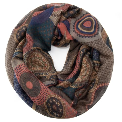 Glamexx24 Damen Loop Schal Basic Schlauchschal Halstuch Leicht Rundschal Halstücher Mehrfarbig Loopschal von Glamexx24