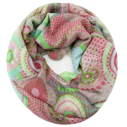 Glamexx24 Damen Loop Schal Basic Schlauchschal Halstuch Leicht Rundschal Halstücher Mehrfarbig Loopschal von Glamexx24