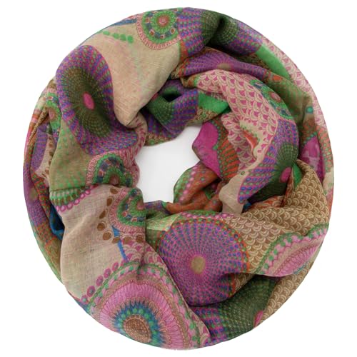 Glamexx24 Damen Loop Schal Basic Schlauchschal Halstuch Leicht Rundschal Halstücher Mehrfarbig Loopschal von Glamexx24