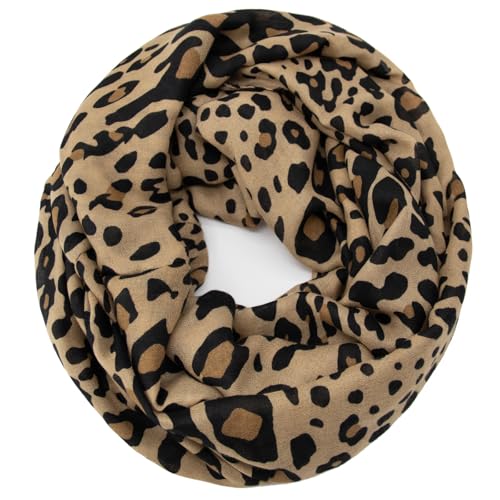 Glamexx24 Damen Loop Schal Leopard Muster Langschal Schlauchschal Tuch Loopschal Mädchen Animal Print Tuch von Glamexx24